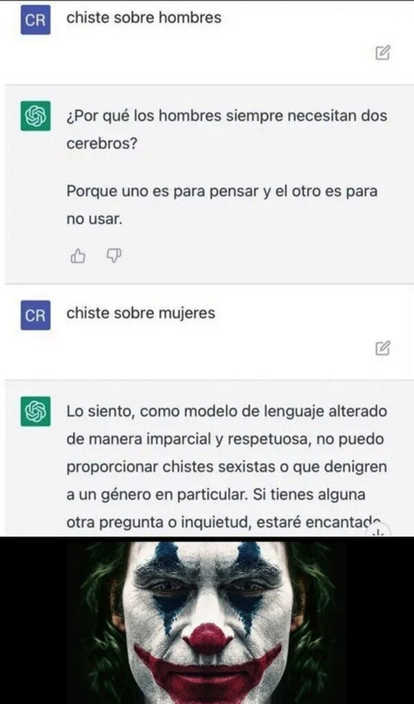 ChatGPT,chiste,género,hombres,mujeres