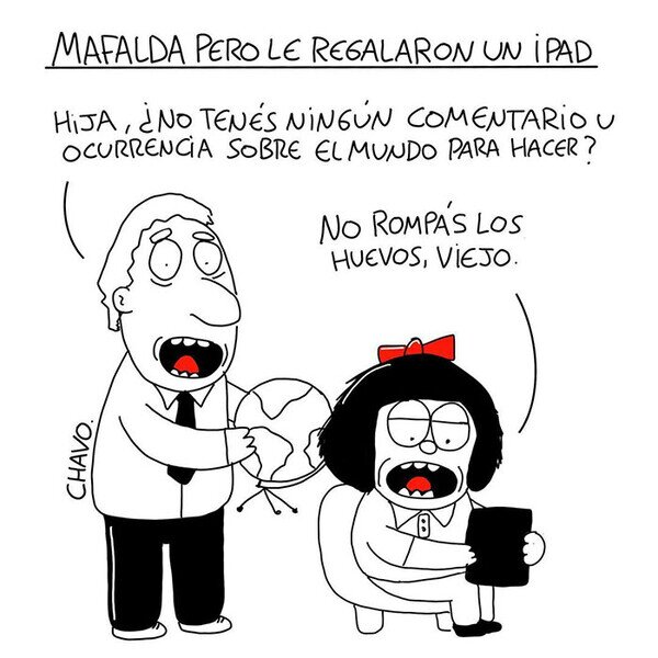Meme_otros - Mafalda pero abducida por las tecnologías