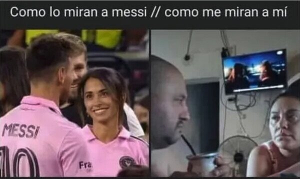 Messi,mirar,mujer