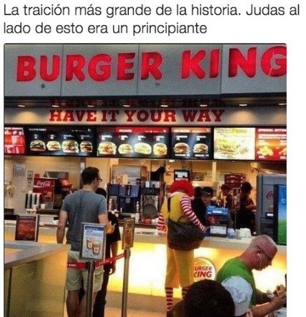 burger king,McDonald's,payaso,ronald,traición