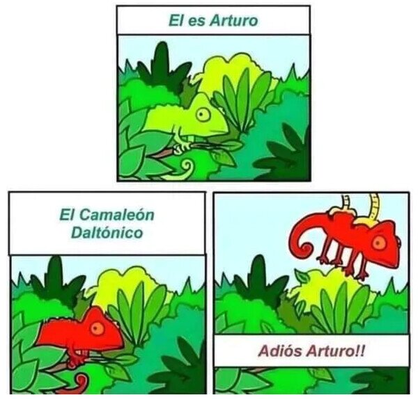 Arturo,camaleón,color,daltónico