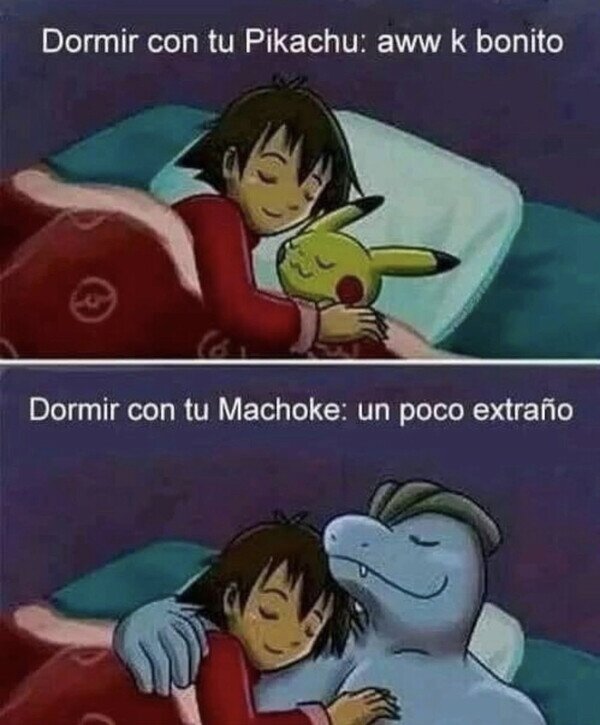 dormir,machoke,pikachu,pokemon