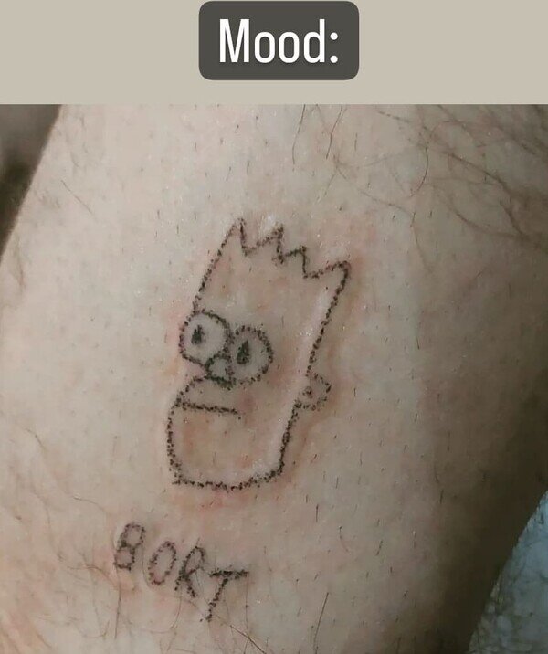 Bart Simpson,Bort,mood,tatuaje