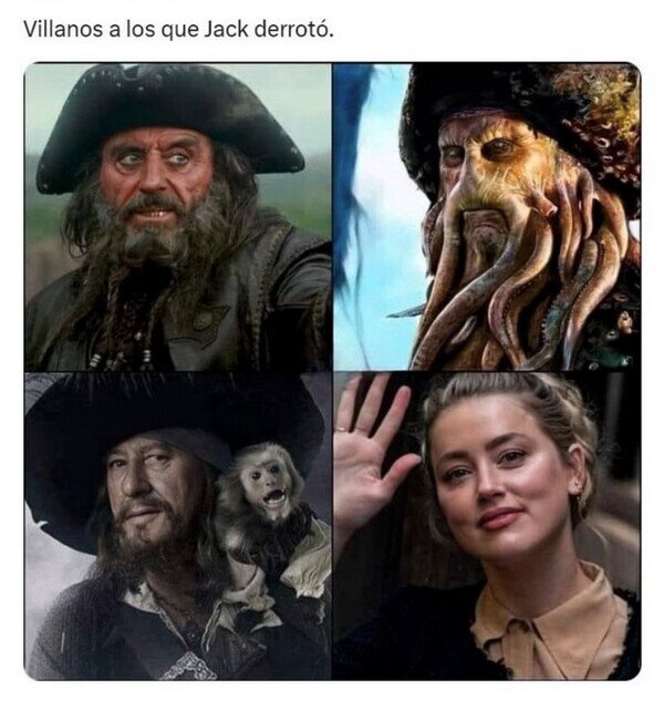 Amber Heard,Jack Sparrow,Johnny Depp,Piratas del Caribe,villanos