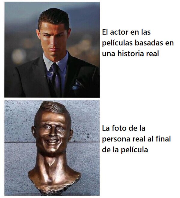 basada,busto,Cristiano Ronaldo,parecidos,película,personajes,real