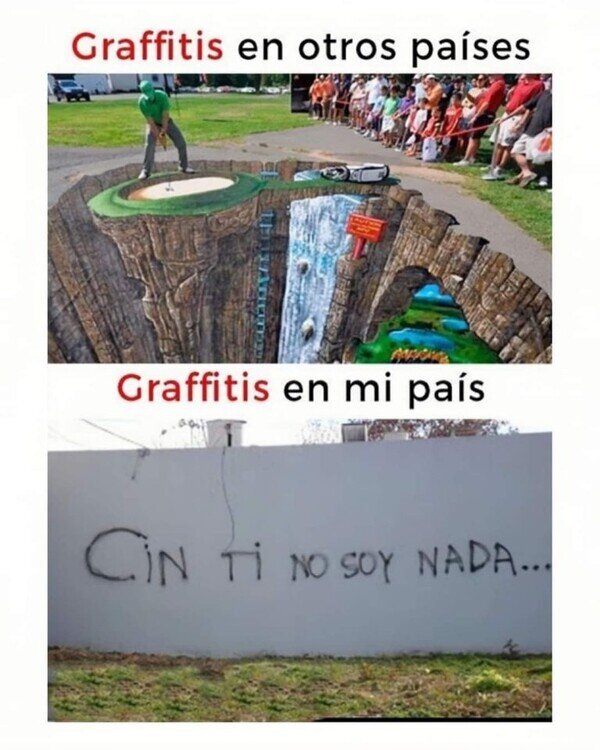 bien,graffiti,mal,países