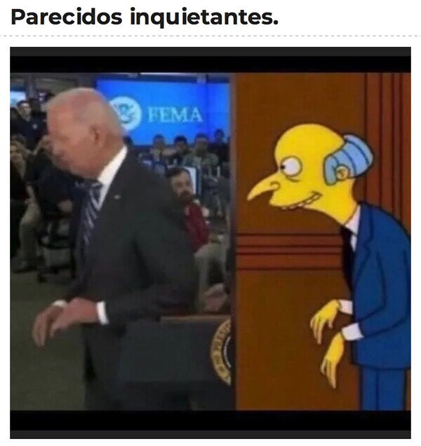 Biden,parecidos,Simpson,Sr Burns