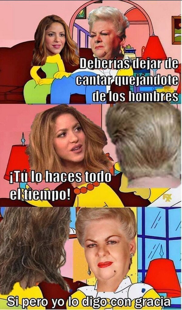 Meme_otros - Shakira se cree Paquita la del barrio