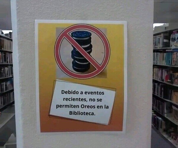 biblioteca,oreo,prohibido