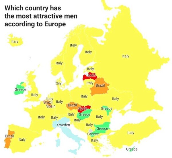 Europa,guapos,hombres,mapa,países
