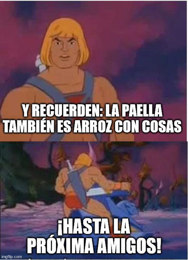 arroz,cosas,He-Man,paella