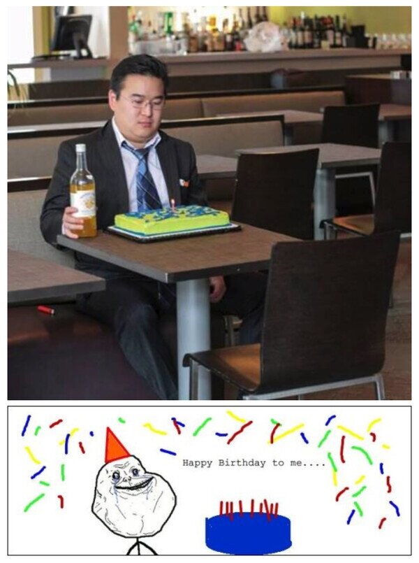Meme_forever_alone - Forever Alone cumple años