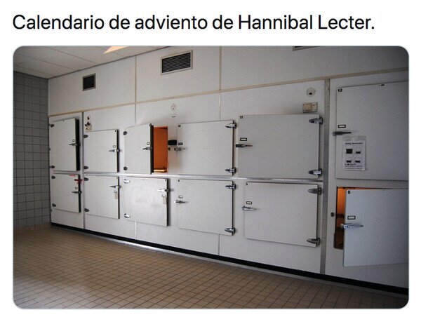 adviento,calendario,Hannibal Lecter,morgue