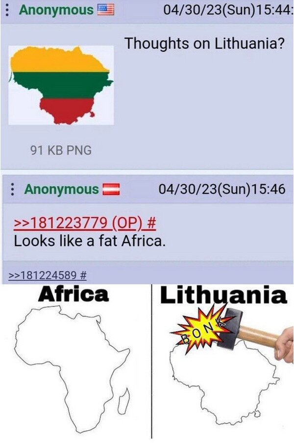 Meme_otros - Lituania parece África aplastada