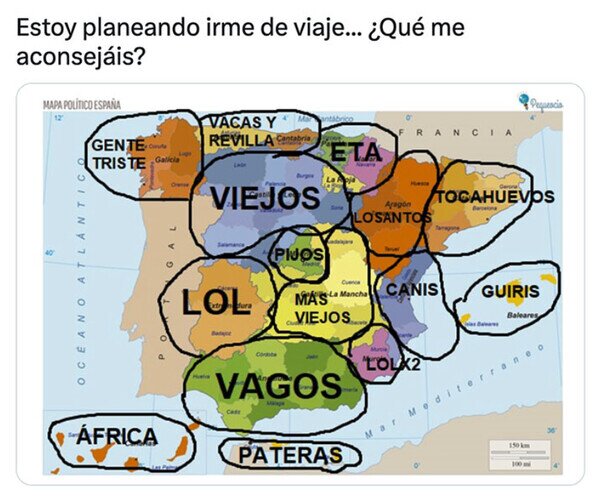 España,mapa,ofender,vacaciones