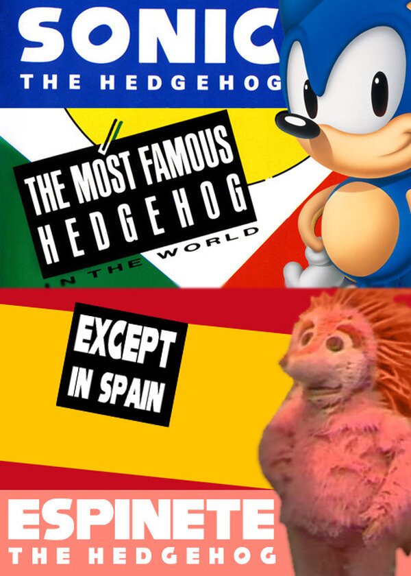 erizo,España,Espinete,famoso,Sonic