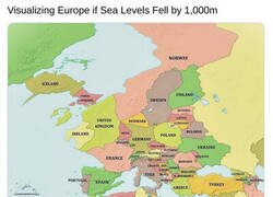 Enlace a El mapa de Europa si el nivel del mar bajara 1000m