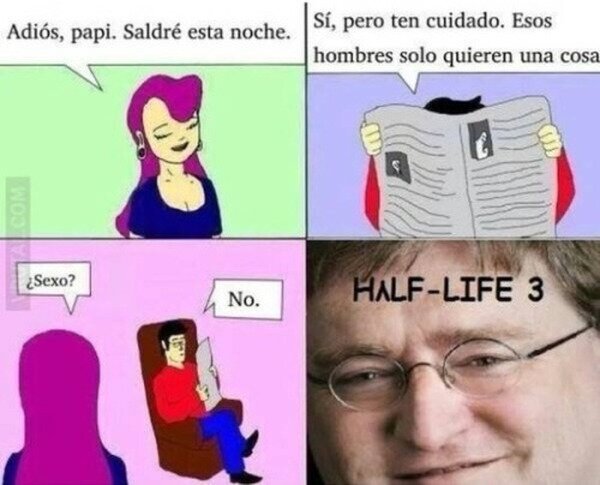 half life 3,hija,hombres,noche,padre,salir