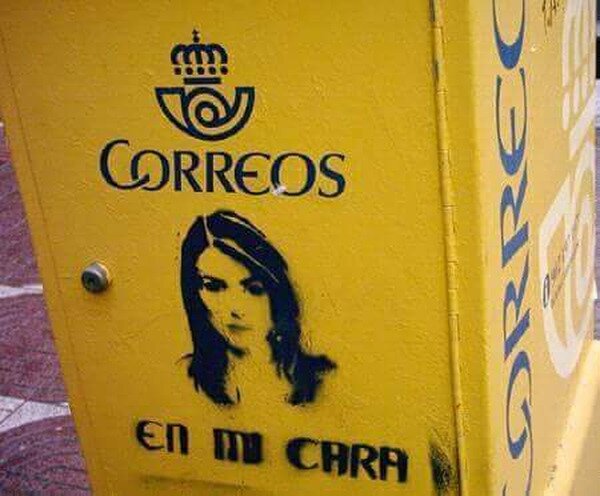 cara,correos,pintada,wtf