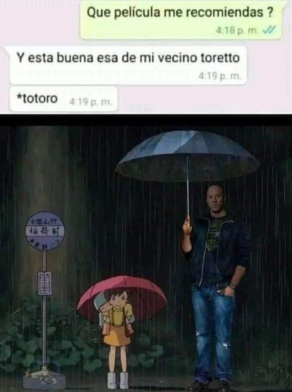 película,Toretto,Totoro,vecino