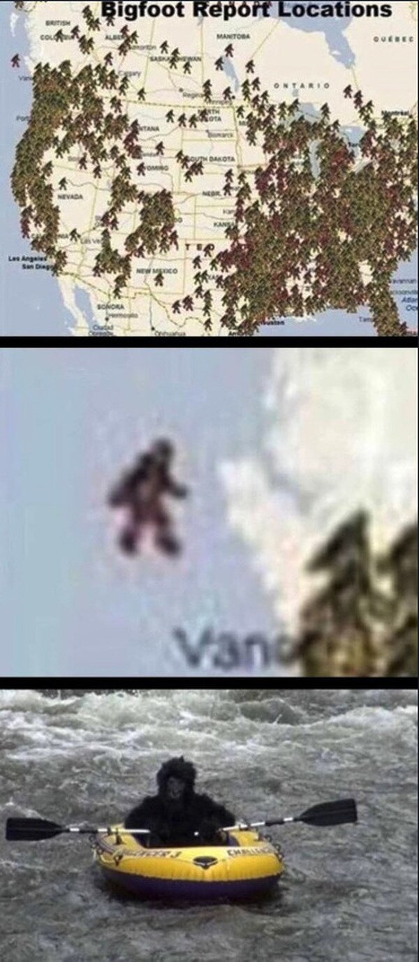 Meme_otros - Momentos en los que el 'Big Foot' ha sido avistado