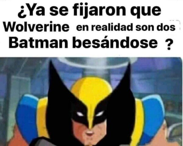 batman,beso,perfil,wolverine