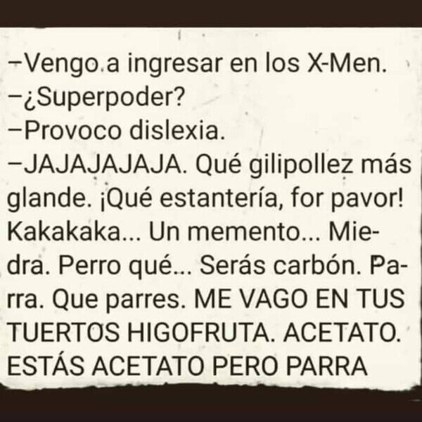 dislexia,superpoder,x men