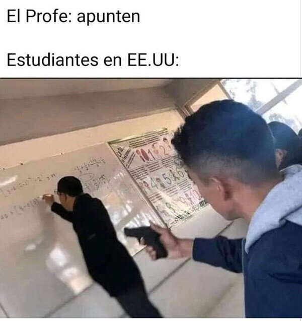 apuntar,clase,colegio,EEUU,profesor