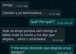 Enlace a Cuando te dan a elegir entre amor y amistades