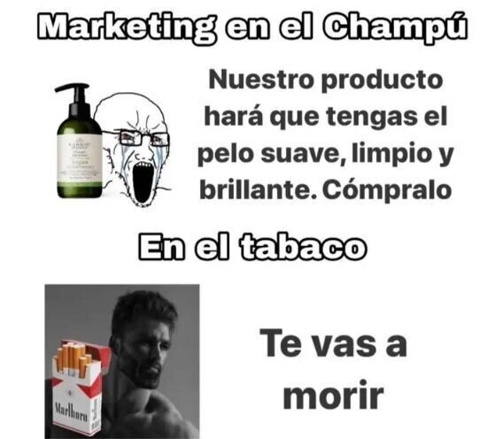 champú,marketing,tabaco