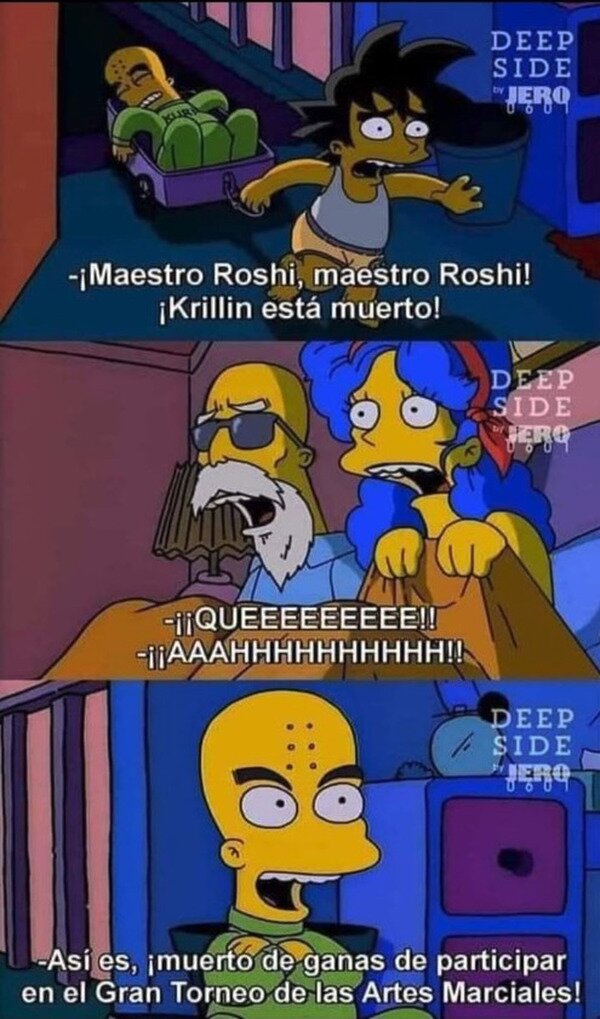 dragon ball,Krilin,muerto,simpson