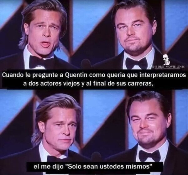 actores,Brad Pitt,Leonardo DiCaprio,Quentin Tarantino