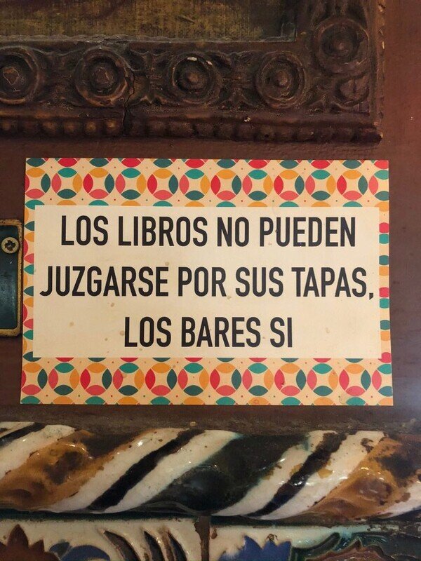 bares,juzgar,libros,tapas