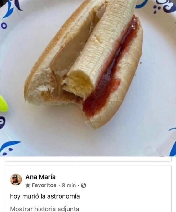 astronomía,gastronomía,hot dog,plátano