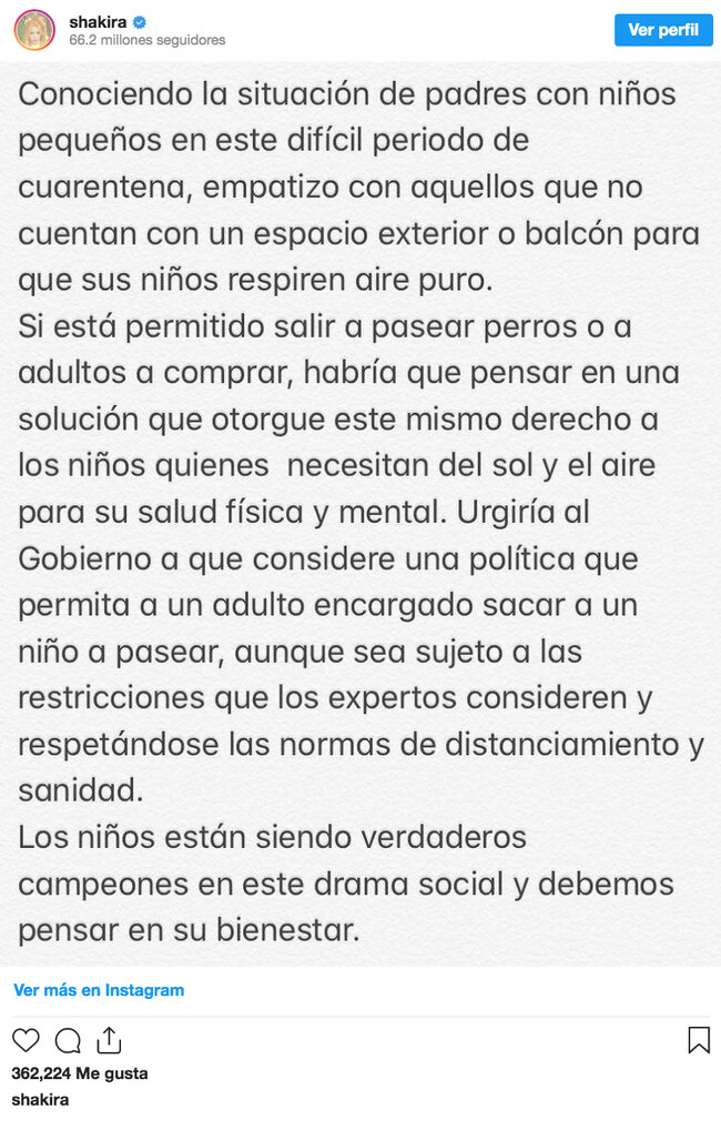 8682 - La polémica petición de Shakira al gobierno durante la cuarentena