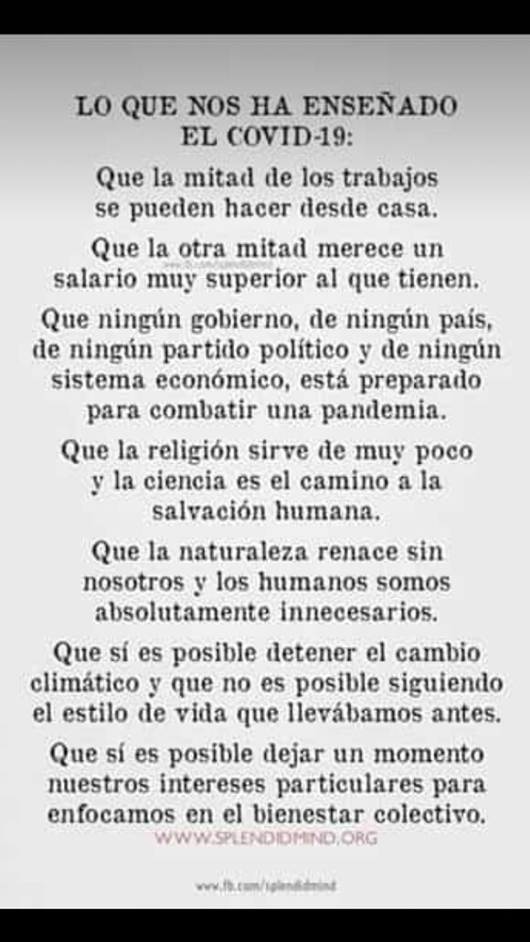 12586 - Enseñanzas del coronavirus