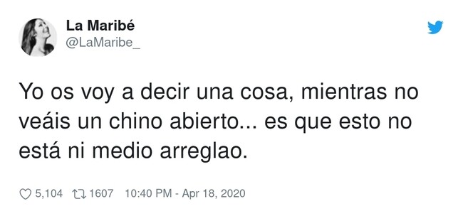12626 - Bromas aparte, las tiendas de chinos cerraron nada más decretarse el estado de alarma algunas incluso antes, por @LaMaribe_