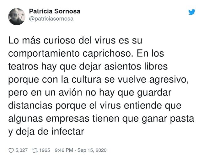 19846 - Como dice mi padre: es listo el virus, por @patriciasornosa