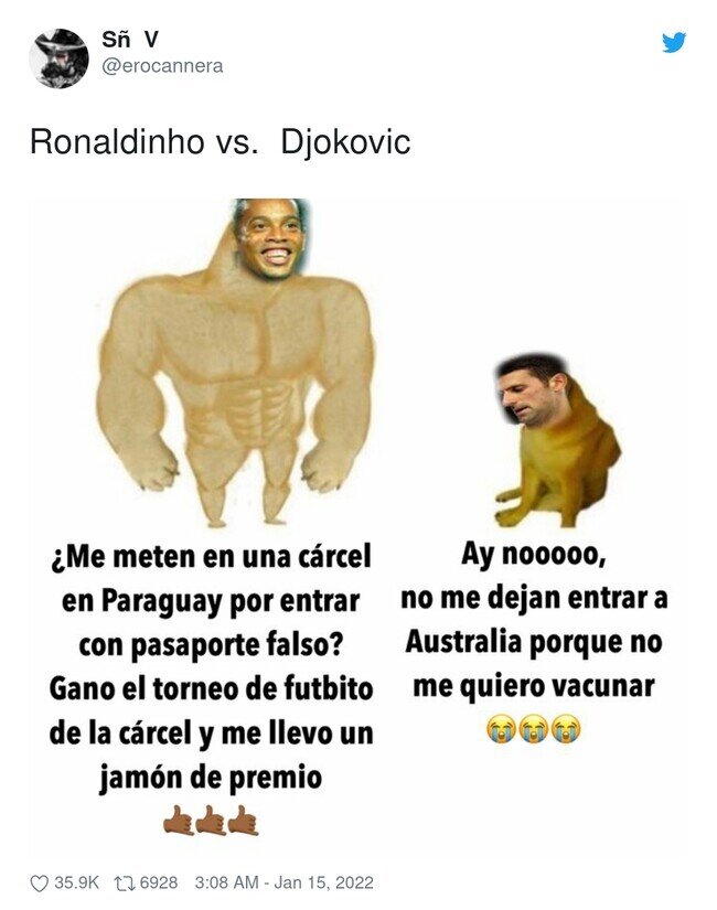 24962 - Diferencias entre Ronaldinho y Djokovic, por @erocannera