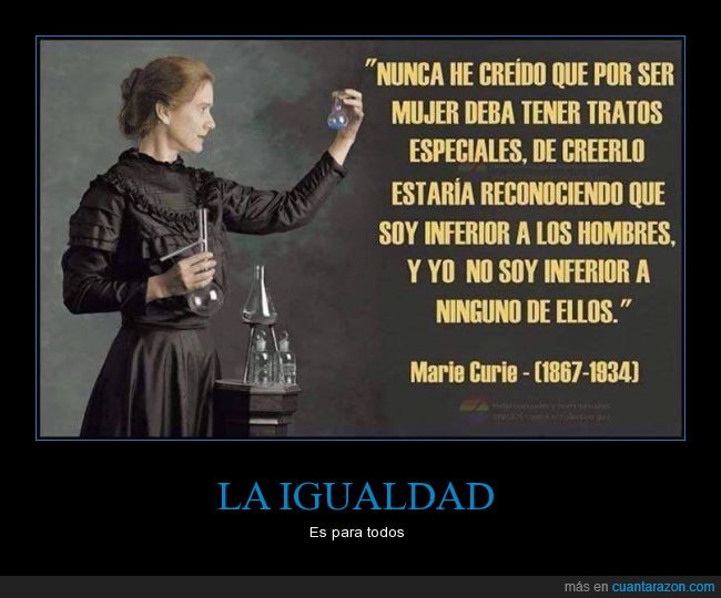 Resultado de imagen de marie curie feminista