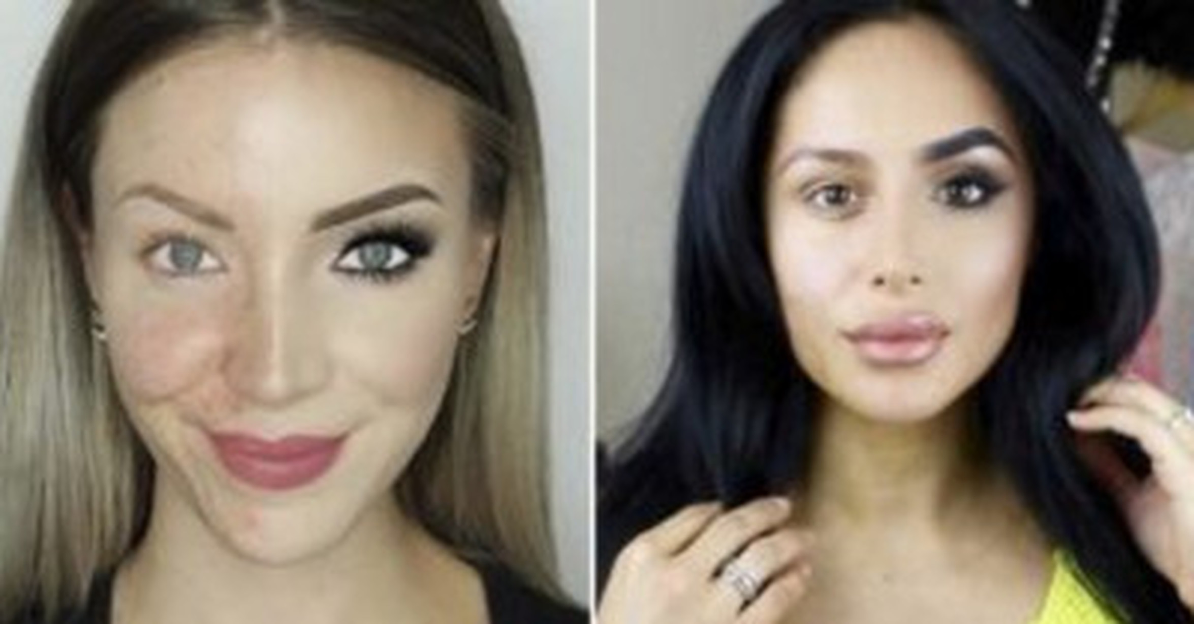 Cuanta Razon Estas 14 Chicas Mostraron La Mitad De Su Rostro Sin Maquillaje Y El Efecto Da Miedo