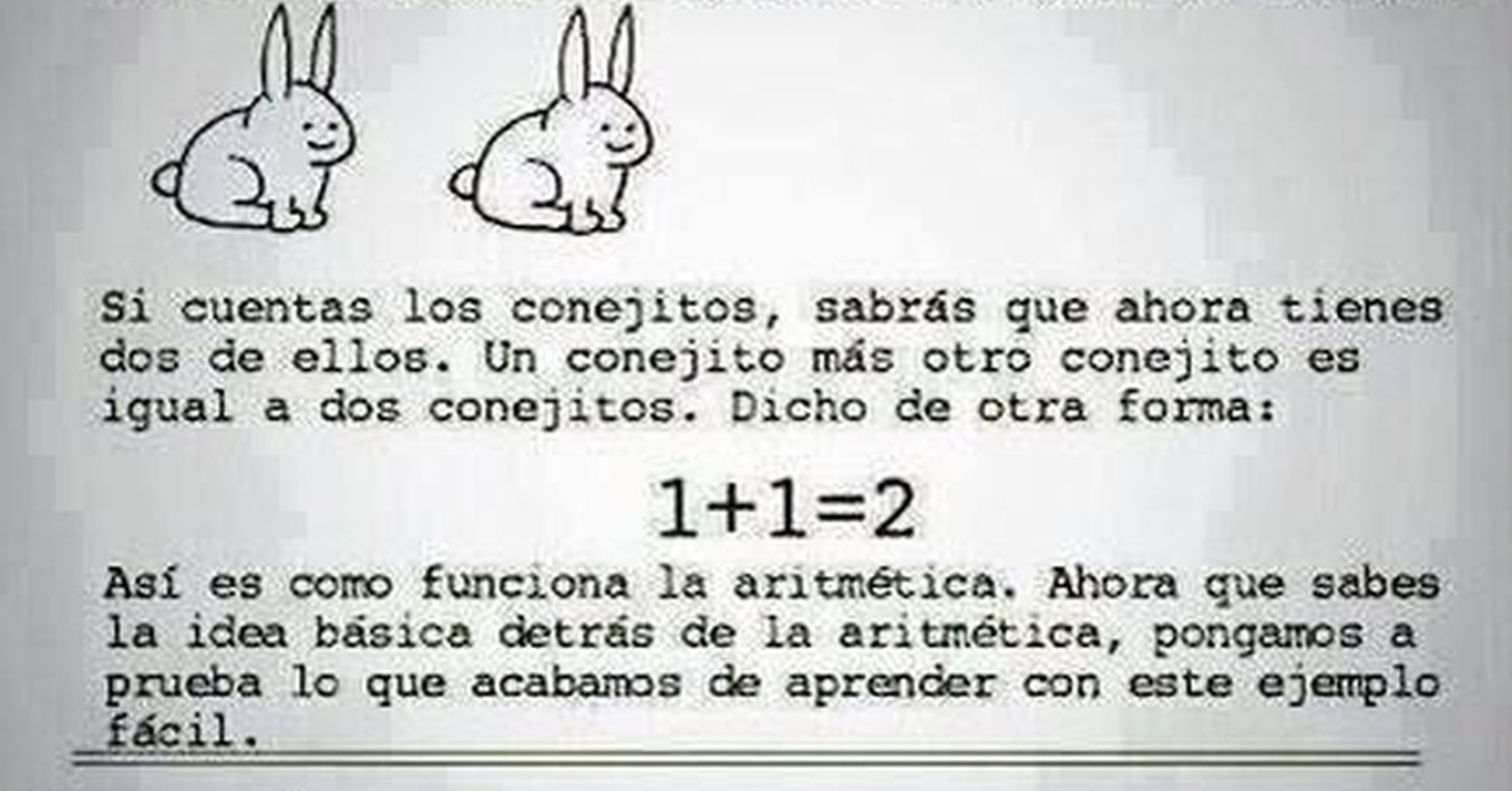 ¡Cuánta razón! / La aritmética es fácil