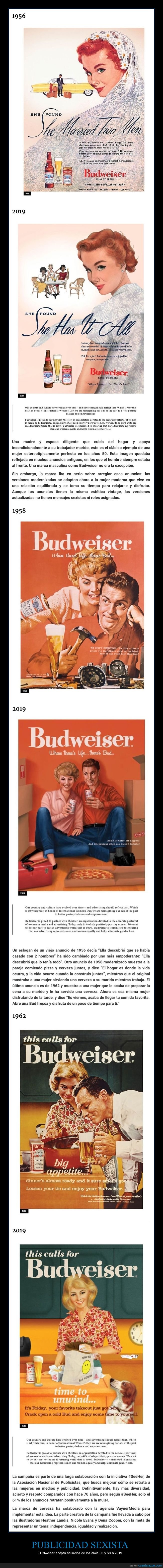 2019,adaptar,años 50,años 60,budweiser,publicidad
