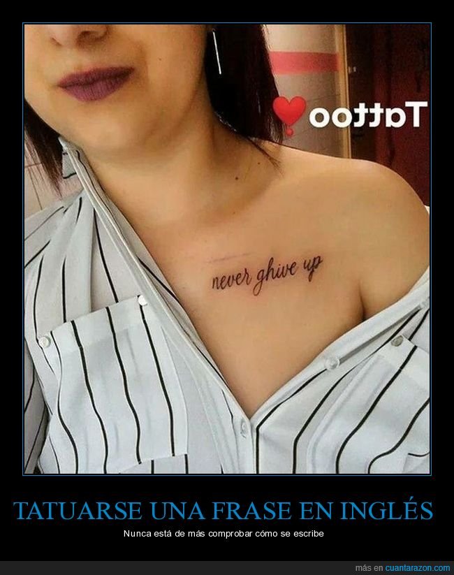tatuaje,ortografía,fail
