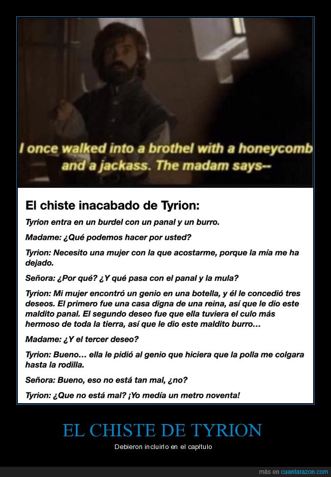 tyrion,juego de tronos,chiste