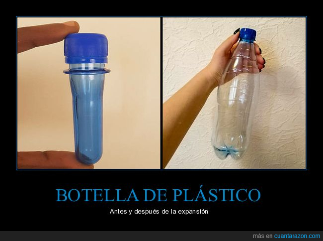 botella,plástico,expansión