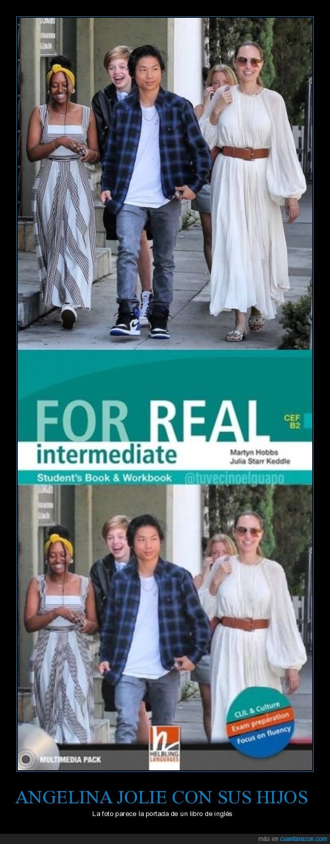 angelina jolie,familia,hijos,libro de ingl&eacute;s,portada
