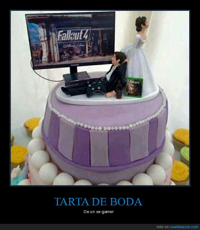 tarta,boda,gamer,fallout 4