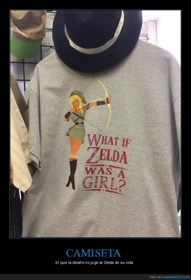 camiseta,chica,fails,link,zelda
