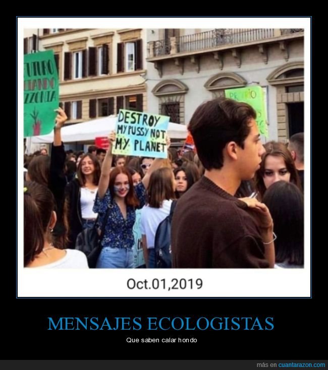 mensaje,ecologista,pancarta